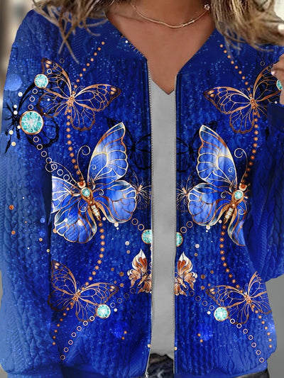 Women's Butterfly Art Design Casual Cardigan Jacket