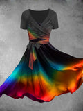 Women's Artistic Gradient Dress Two Piece Dress