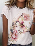 Women's Flower Butterfly T-shirt