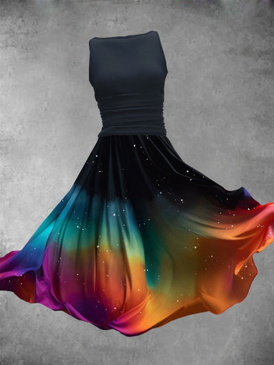 Women's Artistic Gradient Dress Maxi Dress