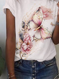 Women's Flower Butterfly T-shirt