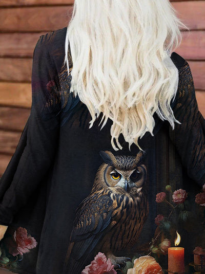 Women's Halloween Magic Owl Casual Sweatshirt