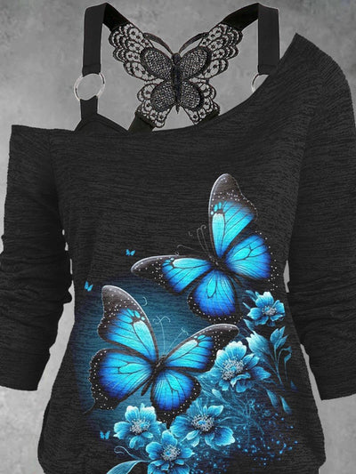 Women's Butterfly Two Piece Suit Top
