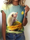 Cute Hedgehog Art T-shirt