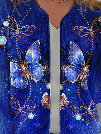 Women's Butterfly Art Design Casual Cardigan Jacket