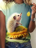 Cute Hedgehog Art T-shirt