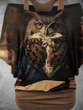 Women's Halloween Magic Owl Animal Two Piece Suit Top