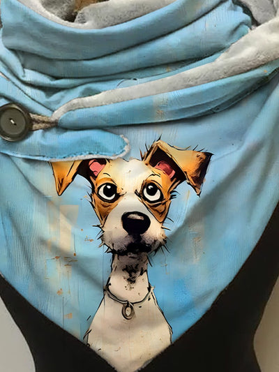Cute Dog Art Print Casual Scarf