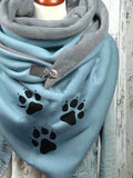 Damen Blau Katzenpfote Schal