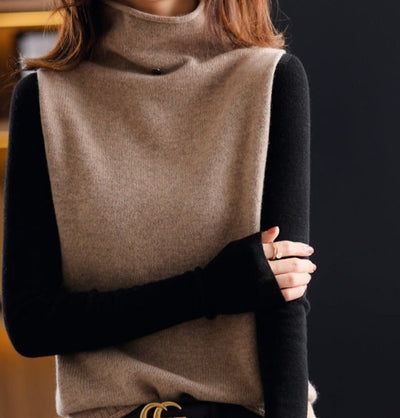 Mod Color Block Turtleneck Sweater