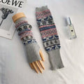 Spring And Winter Snowflake Color Warm Gloves Sleeve Cashmere Wrist Knitted Arm Guard