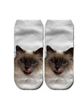 Cute Cat Series Printed Ankle Socks