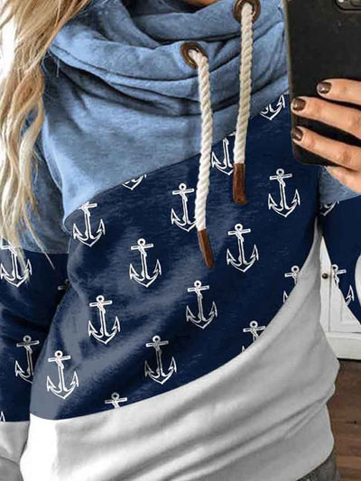 Women's Anchors Print Casual Sweatshirt