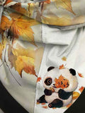 Women's Autumn Panda Art Print Casual Wrap Scarf