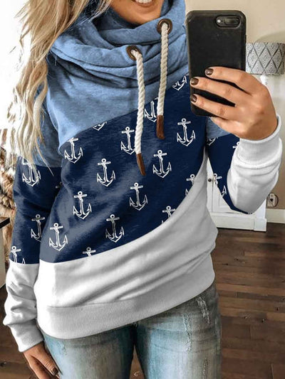 Women's Anchors Print Casual Sweatshirt