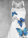 Women's Butterfly Art Design Casual Mini Dress
