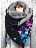 Autumn And Winter Punk Colorful Butterfly Art Casual Scarf And Shawl
