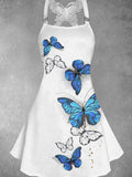 Women's Butterfly Art Design Casual Mini Dress
