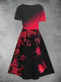 Women's Floral Print Two-Piece Dress