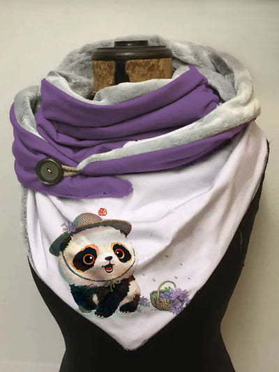 Autumn And Winter Cute Plush Panda Schals & Schals