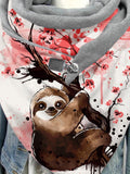 Women's Sloth Art Print Casual Scarf