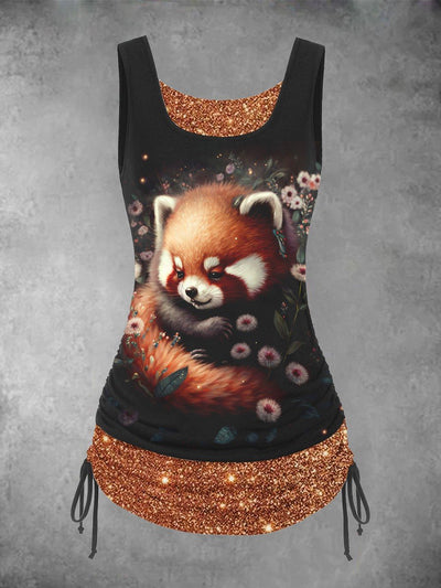 Women's Red Panda Art Design Tank Top