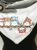 Owl Print Casual Scarf and Shawl