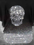 Women's Vintage Punk Skull Printed Two Piece Top