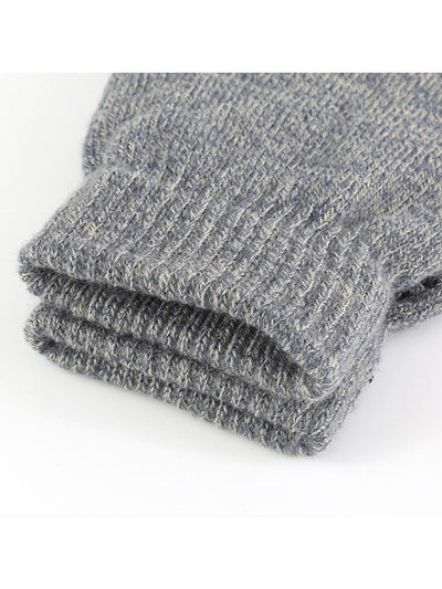 Men's And Women's Winter Knitted Warm Fleece Gloves