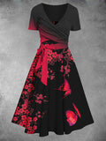 Women's Floral Print Two-Piece Dress