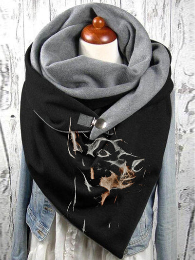 Women's Dog Print Casual Scarves and Shawls