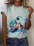 Turtle Art Casual T-shirt