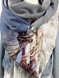 Horse print scarves and shawls