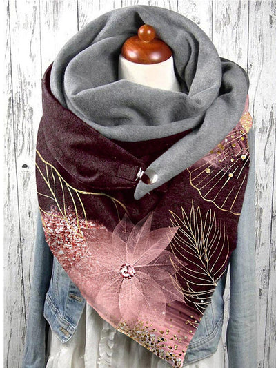 Casual Christmas Floral Print Scarves and Shawls