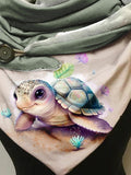 Cute Sea Turtle Casual Print Scarf