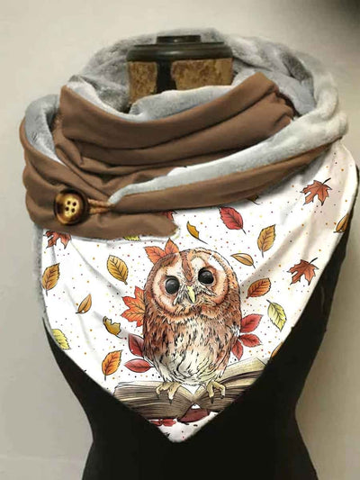 Women's Owl Art Casual Wrap Scarf