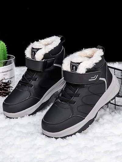 Women's Winter High Top Non-slip Soft Bottom Plus Velvet Warm Middle-aged And Elderly Outdoor Snow Boots