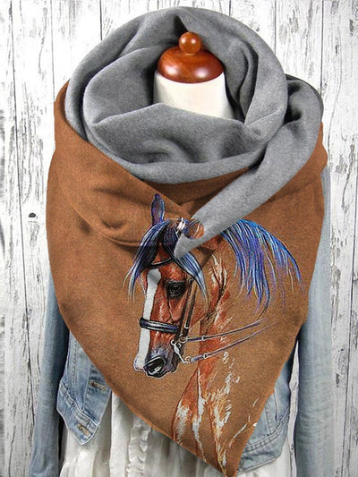 Horse Print Casual Scarves and Shawls
