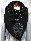 Women's Autumn And Winter Punk Skull Casual Scarf and Shawl