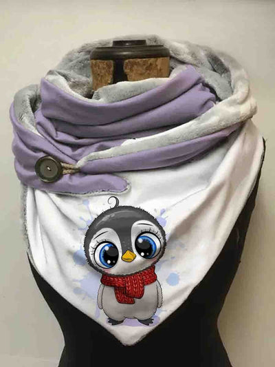 Cute Penguin Casual Scarf and Shawl