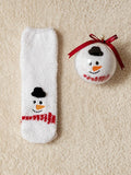 Christmas Ball Coral Fleece Socks Gift Box Christmas Gift Thickened Cartoon Sleep Socks