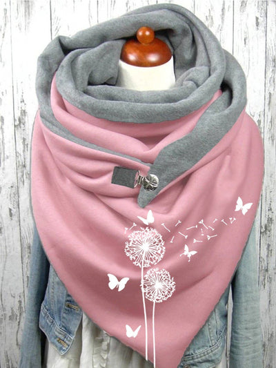 Casual Dandelion Butterfly Cotton Scarf and Shawl