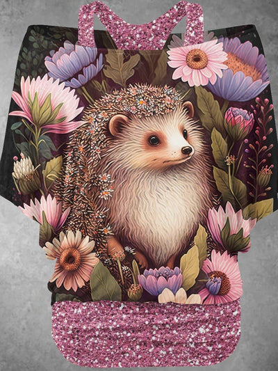 Women's Hedgehog Art Design Two Piece Suit Top
