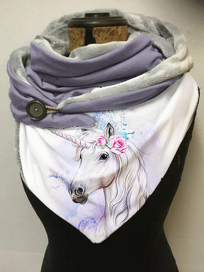 Watercolor Art Horse Casual Scarf and Shawl