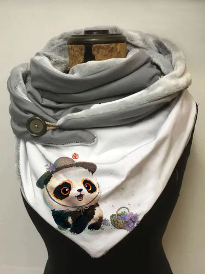 Autumn And Winter Cute Plush Panda Schals & Schals