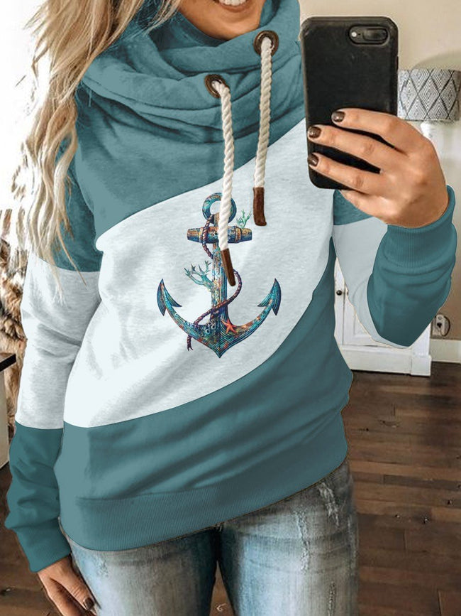 Women's Anchor Stitching color colors Casual Sweatshirt