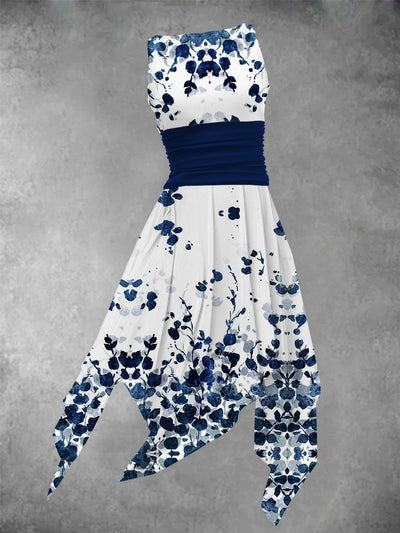 Women's Flower Artistic Design Maxi Dress