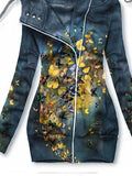 Women's Butterfly Art Cardigan Casual Sweatshirt
