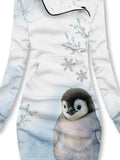 Women's Winter Snowflake Penguin Casual Sweatshirt