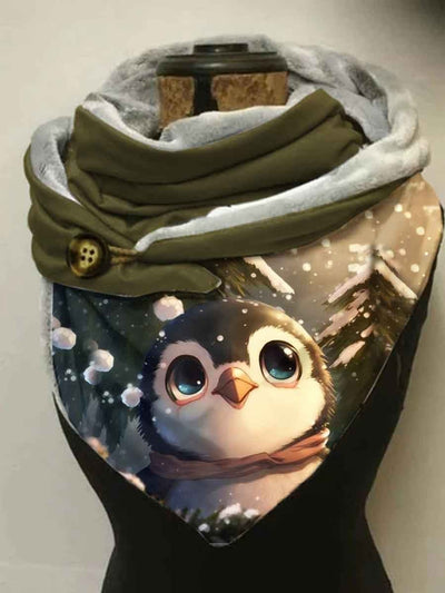 Winter Cute Penguin Art Pattern Scarf Scarves